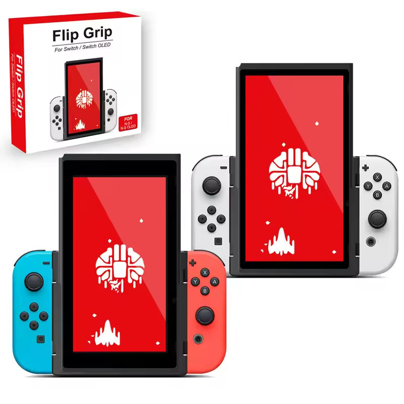 Gaming Console With Controller - Ritratto Staffa verticale Grip Flip per