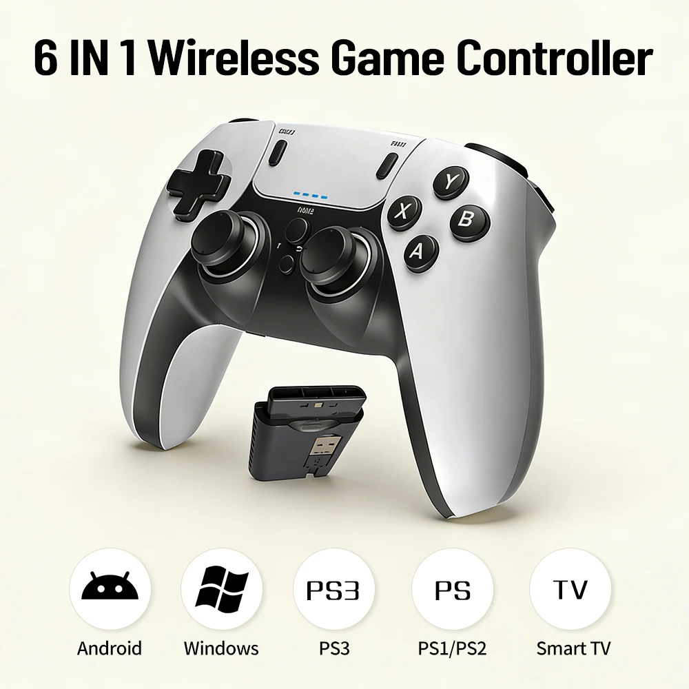 Gaming Console For Android Tv - Gamepad 6-in-1 con Doppia Vibrazione per